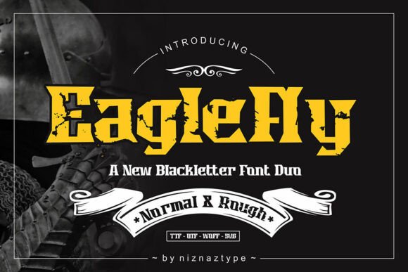Eaglefly Font: Bold Gothic Meets Rock 'n' Roll Edge