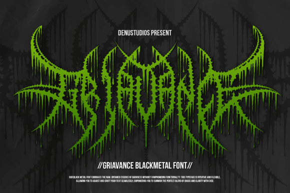 Griavance: Crafting Visual Intensity with a Black Metal Typeface