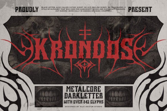 Krondos: A Typeface Forged in Shadow