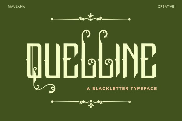 Quelline: A Bold Hand-Lettering Font with Gothic Soul